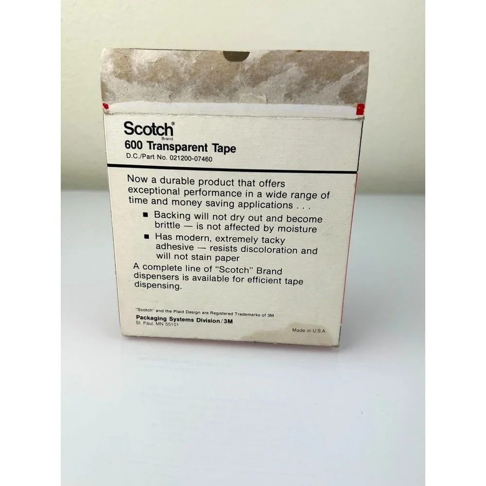 Scotch 3M Transparent Tape VTG 3/8